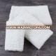 Luxury white hotel towel, embossed logo on towel direct buy china