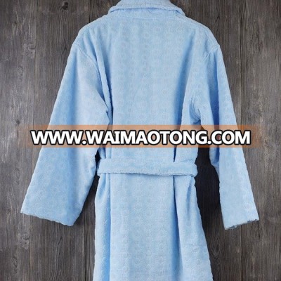 Wholesale cotton shawl collar terry velour bathrobe made in china